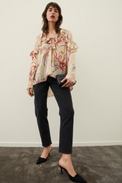 Aanbieding van Chiffon blouse met volants voor 17,99€ bij H&M