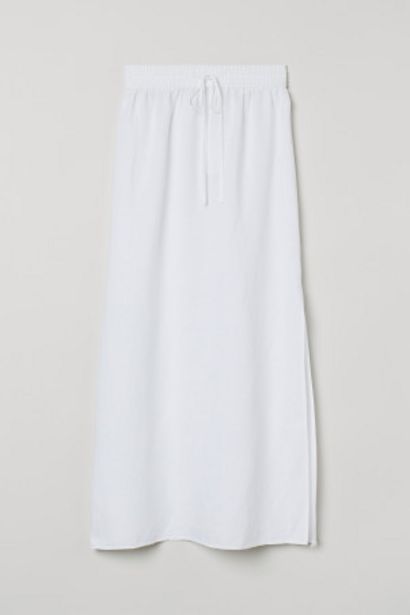 Aanbieding van Lange rok van linnenmix voor 17,99€ bij H&M