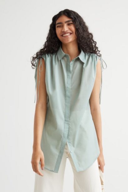 Aanbieding van Mouwloze katoenen blouse voor 8,99€ bij H&M