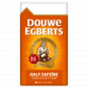 Aanbieding van Douwe Egberts		Snelfilter half cafeïne voor 10€ bij Jan Linders