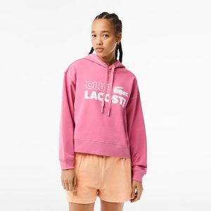 Aanbieding van Lacoste hoodie met getextureerde print voor dames voor 160€ bij Lacoste
