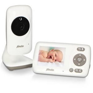 Aanbieding van Babyfoon met camera en 2.4" kleurenscherm Alecto DVM-71 Wit-Taupe voor 79,99€ bij Blokker