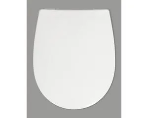 Aanbieding van REIKA Toiletzitting Mino wit scharnier RVS met quick-release en soft close voor 39€ bij Hornbach