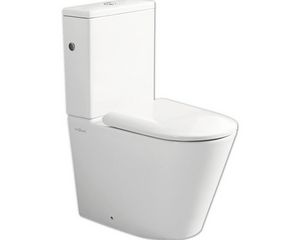 Aanbieding van JUNGBORN Spoelrandloos staand toilet met reservoir Floriel incl. softclose wc-bril met quick-release voor 319€ bij Hornbach