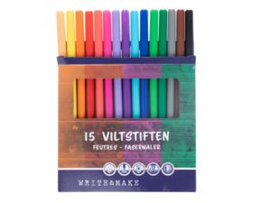 Aanbieding van Viltstiften – 15 stuks voor 1,29€ bij Wibra