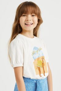 Aanbieding van Meisjes T-shirt met opdruk voor 5€ bij We Fashion