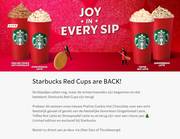 Aanbieding van Starbucks | Starbucks Red Cups are Back! | 22-11-2022 - 2-12-2022
